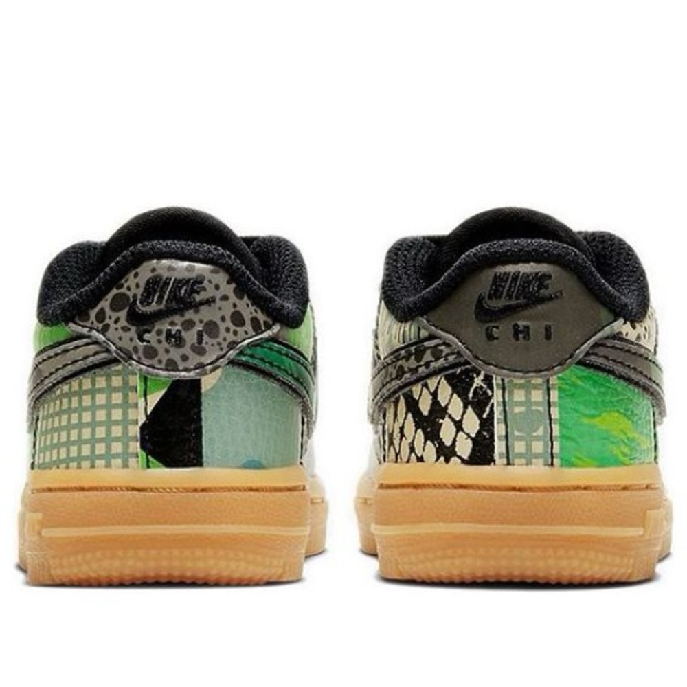 RARE Nike Air Force 1 City of Dreams | US Toddler 7C - Black Green Animal NWOT - Picture 5 of 11